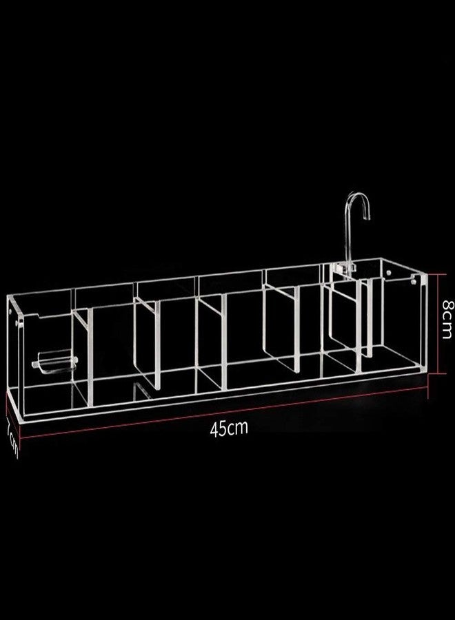 WUPYI Aquarium Filter Box Fish Tank External Filter Box Hang on Filter Box Acrylic External Hanging Water Purifier,6 Grids,Transparent - Image 4